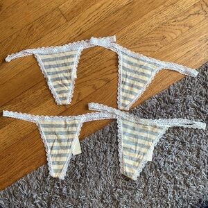 Gilly Hicks NWT Skinny Thong Bundle Size Small